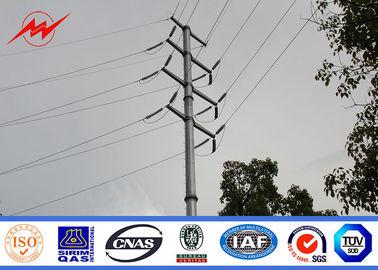 Çin 12m Q345 Bitumen Electrical Power Pole , Polygonal Steel Transmission Pole Tedarikçi