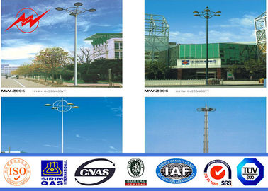 Çin 30M 3 Sections Parking Lot Lighting Solar Power Light Pole With Round Lamp Panel Tedarikçi