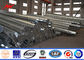 HDG 32M 20 KN Electric Steel Power Poles 5mm 3 Sections with Cross Arms Tedarikçi